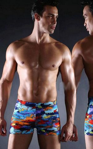 W25060-4 Men Plus Size Swimwear